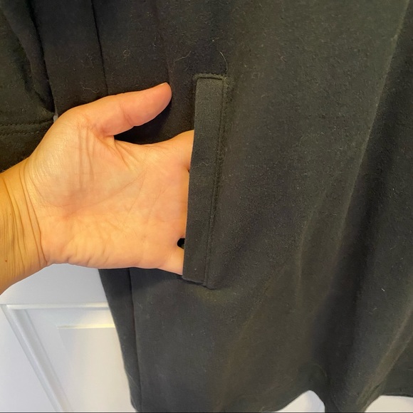Logan Black 3/4 sleeve sweatshirt dress pockets S - Picture 2 of 7